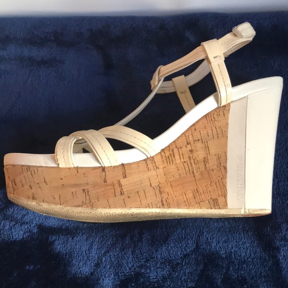 Prada Platform Sandal, White - Picture 1 of 6